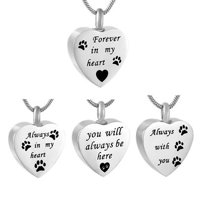 #ad Waterproof Stainless Steel Urn Ash Pendant Pets Always Necklace Charms Jewelry $7.47
