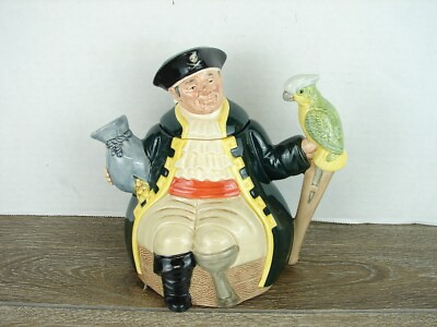 #ad Royal Doulton * Long John Silver * Character Teapot * D6853 * 1989 England $69.30
