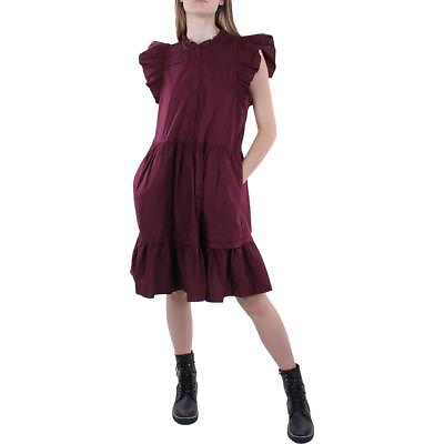 #ad Sea Womens Gaia Red Casual Short Flowy Tunic Dress BHFO 6825 $21.99