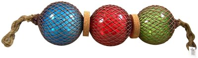 #ad Multicolor Macrame Knot Blown Glass Buoy Decoration 19 Inch $42.46