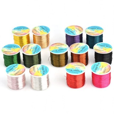#ad Beading Floral Colored Jewelry Making Copper Craft Wire DIY Metal Craft Art Wire $18.19