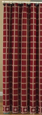 #ad Park Designs Windsor Star Shower Curtain Garnet #337 45G $48.29
