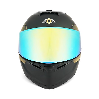#ad Full Face Dual Visor Flip Up Motor Helmet Modular Motorcycle Helmet Color Lens $139.98