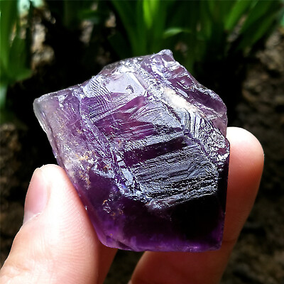 #ad 57g Etched Purple Nirvana Quartz Natural Amethyst Interference Crystal Specimen $38.18