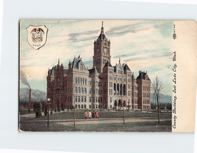 #ad Postcard County Building Salt Lake City Utah USA $20.97