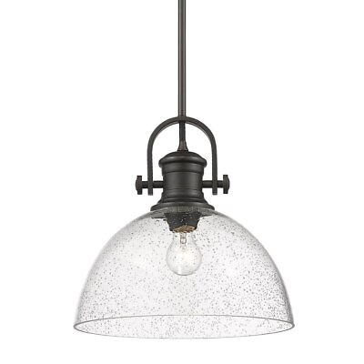 #ad 1 Light Pendant 13.13 Inches Tall and 13.5 Inches Wide Rubbed Bronze $144.95