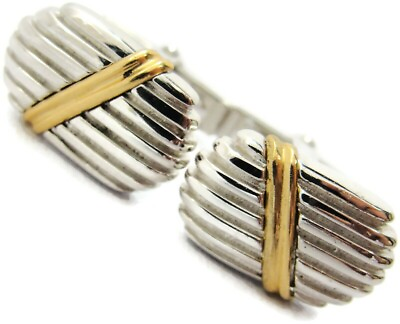 #ad Elegant DB Sterling Silver and 14K Yellow Gold Cufflinks 15.53 Grams $234.99