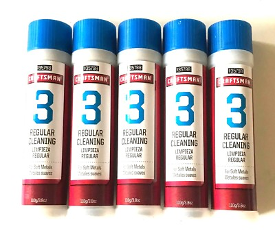 #ad 5 TUBES CRAFTSMAN POLISHING COMPOUND #3 SOFT METALS JEWELERS ROUGE BRASS COPPER $18.99