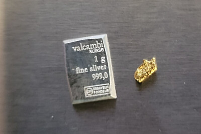 #ad 1 gram Valcambi Silver amp; Alaskan Gold Nuggets $10.95