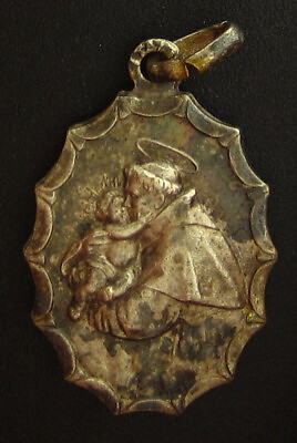 #ad Vintage Saint Anthony Medal Religious Holy Catholic $7.19