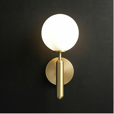 #ad Modern light luxury LED glass ball wall lamp indoor bedroom bedside wall lamp $73.59