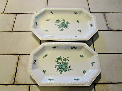 #ad Lot of Two Rosenthal Continental GREENHAVEN Rectangular Platters 13 and 15 inch $45.00