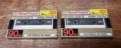 #ad New Tone Master 90min Cassette Tapes Low Noise 3 Sealed Cassettes NIB $14.95