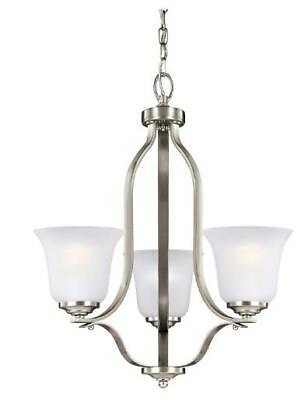#ad Sea Gull Emmons 3 Light 20 inch Chandelier Brushed Nickel 3139003 962 $109.98