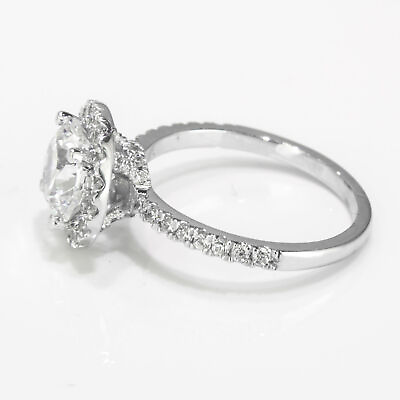 #ad 1.92 CT F SI1 Elegant Round Cut Diamond Engagement Ring 18K White Gold $2488.68