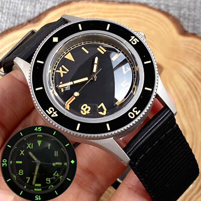 #ad Vintage 50 Fathoms 20BAR Water Resistant Diver NH35 Automatic Watch Men Sapphire $107.80