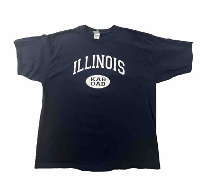 #ad University Of Illinois U I College Fighting Illini T Shirt Men’s Size 2XL $17.17