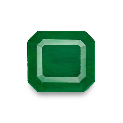 #ad ZAMBIAN Emerald 9.64 Ct. Natural GRASS GREEN Rectangular Octagon LOOSE GEMSTONE $3933.00