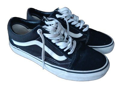 #ad VANS Skool Shoe Unisex Size US 8.5 Black True White Skateboarding Skate $21.59
