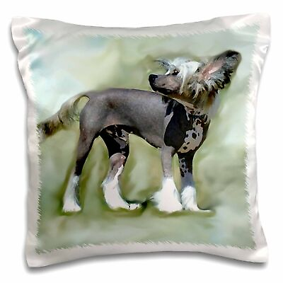 #ad 3dRose Chinese Crested 16x16 inch Pillow Case $13.99