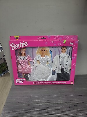 #ad Barbie Sparkle Pretty Wedding Fashion NEW 68070 94 by Mattel 1995 Vintage $28.68