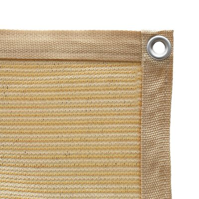 #ad 90% Wheat Sunblock Shade Cloth Taped Edge with Grommets UV Resistant Shade Net $54.26