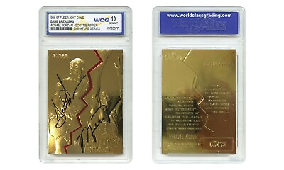 #ad 1996 97 JORDAN PIPPEN FLEER Game Breakers 23K GOLD CARD Signature Series GM 10 $13.95