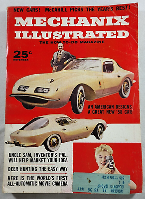 #ad 1957 Mechanix Illustrated Magazine November Issue $11.95