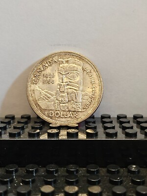 #ad 1858 1958 Canada .800 Silver One Dollar Coin C $21.97