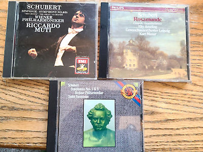 #ad Schubert Vintage Classical 3 CD Lot 1983 1986 1987 Amazing $14.99