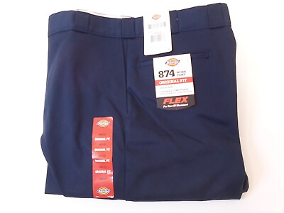 #ad Dickies Navy Blue Original Fit Flex 874 Work Pants Men’s Size 48x32 $24.95