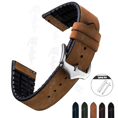 #ad Genuine Leather Bracelet Wrist Watch Band Strap 20mm22mm Quick Release Universal $11.99