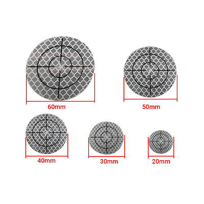 #ad 100 PCS White Round Quality Reflector Sheet 20 30 40 50 60MM For Total Station $14.00