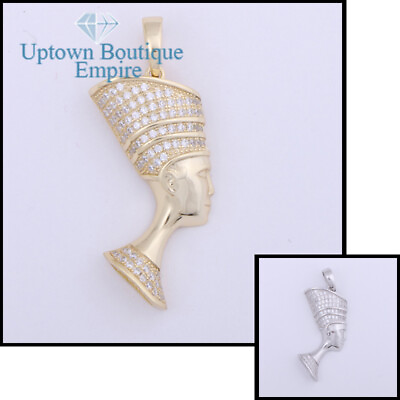 #ad Egyptian Queen Nefertiti Men Women#x27;s 925 Sterling Silver Pendant Charm*BB $34.99