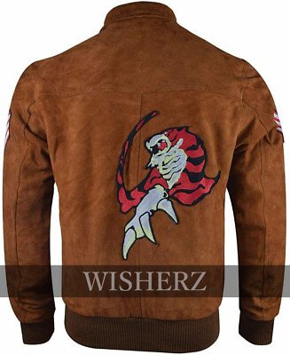 #ad Hazuki Shenmue Jacket Ryo Hazuki Shenmue III Brown Bomber JacketSuede Leather $99.00