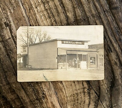 #ad antique vintage 1900 postcard photo Carroll Bros Store Storefront Chapman Kansas $83.24
