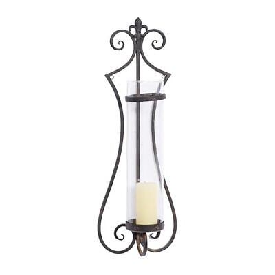 #ad Traditional Metal Wall Sconce 11quot; x 6quot; x 31quot; Black $46.10