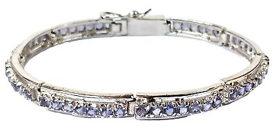 #ad Iolite Sterling Silver 925 Gemstone jewelry Bracelet $343.38