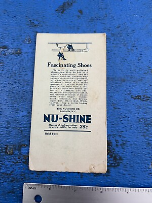 #ad Vintage Rare NU SHINE Advertising Sold By Tag Unmarked $10.00