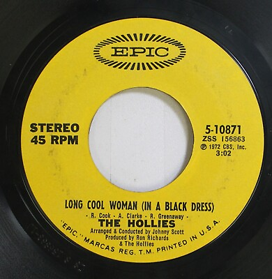 #ad Rock 45 The Hollies Long Cool Woman In A Black Dress Look What We#x27;ve Got $7.00