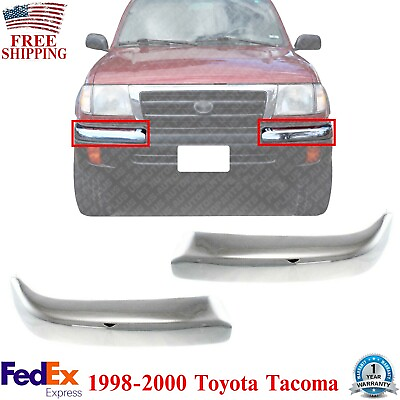 #ad Set of 2 Front Bumper End Chrome Trim LH amp; RH Side For 1998 2000 Toyota Tacoma $71.11