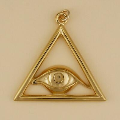#ad ALL SEEING EYE PENDANT 22k Gold Vermeil or .925 Sterling Silver USA MADE $140.00