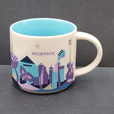 #ad Starbucks You Are Here Memphis Tennessee Collectible Ceramic Coffee Mug Tea Cup $24.00