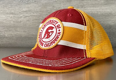 #ad USC Trojans Southern California Cap Hat Round Logo Adjustable 47Twins $12.99