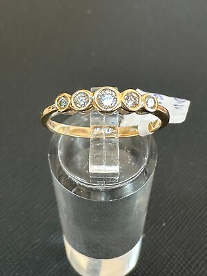 #ad Pretty Diamonds Ring Yellow Solid Gold 18K Women Ref 1050 $1000.00