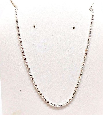 #ad Sterling Silver Ball Bead Diamond Cut Chain Necklace 16quot;long .925 Italy 1.48 mm $9.00