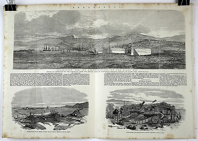 #ad quot;SEBASTOPOL AND ITS FORTIFICATIONS ON THE BLACK SEAquot; 1854 Wood Engraving $44.47