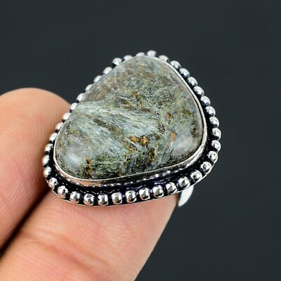 #ad Septarian Stone Gemstone Handmade 925 Sterling Silver Jewelry Ring Size 5 $11.82