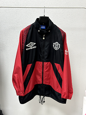 #ad Vintage Rare Manchester United Sharp Umbro Jacket size M Man U MU $129.99
