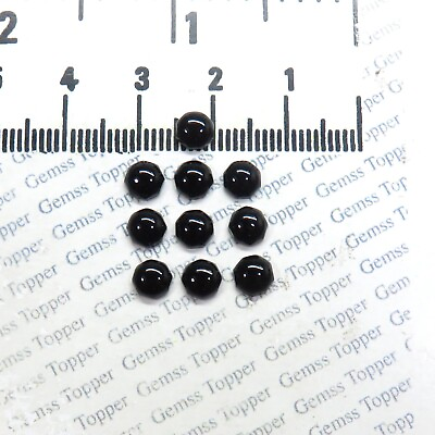 #ad 10 Piece Lot Natural BLACK ONYX 5 mm Octagon Shape Cabochon For Making Jewelry $33.99